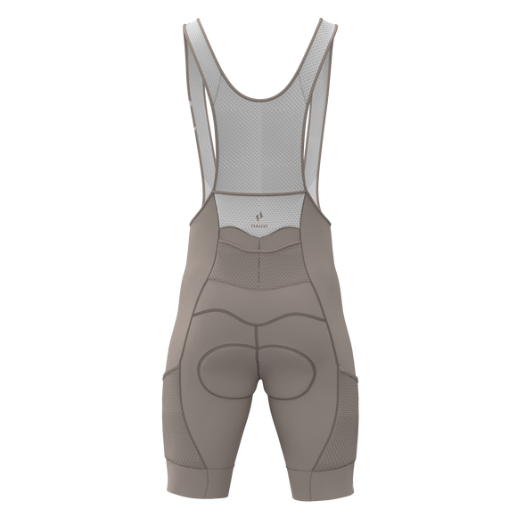 Panache Women's Cargo Pocket Bib Short - Khaki Grey