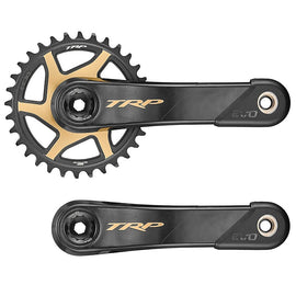 TRP CK-9050 EVO Crankset - 165mm 12-Speed For 68/73mm Frame BB DM CINCH Chainring Interface 30mm Spindle Carbon BLK/Gold
