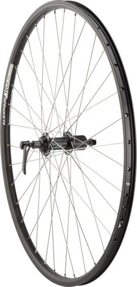 Quality Wheels Shimano/DH19 Rear Wheel - 700 QR x 135mm Rim Brake HG 10 BLK Clincher 36H