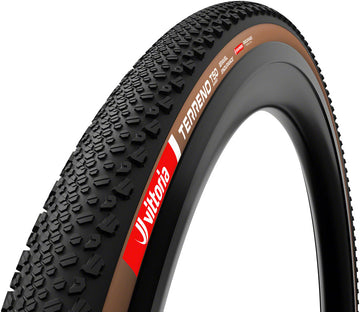 Vittoria Terreno T50 Mixed Tire - 700 x 55 Tubeless Folding BLK/Brown Gravel Endurance Graphene G2.0 E-Bike
