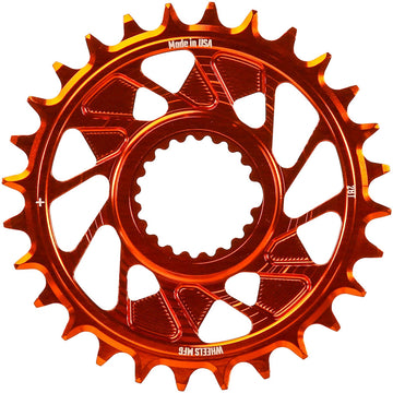 Wheels Manufacturing Direct Mount Chainring - 28t Shimano Direct Mount 1.5mm Outboard Offset HG+ Chain Compatible Orange