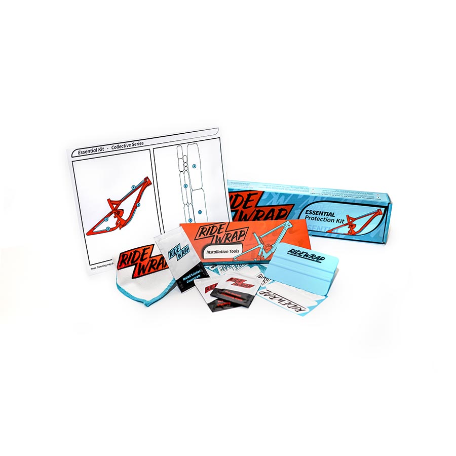RideWrap Essential MTB Frame Protection Kit - Gloss