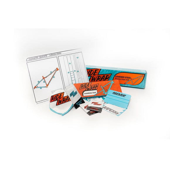 RideWrap Covered Steel MTB Frame Protection Kit - Gloss