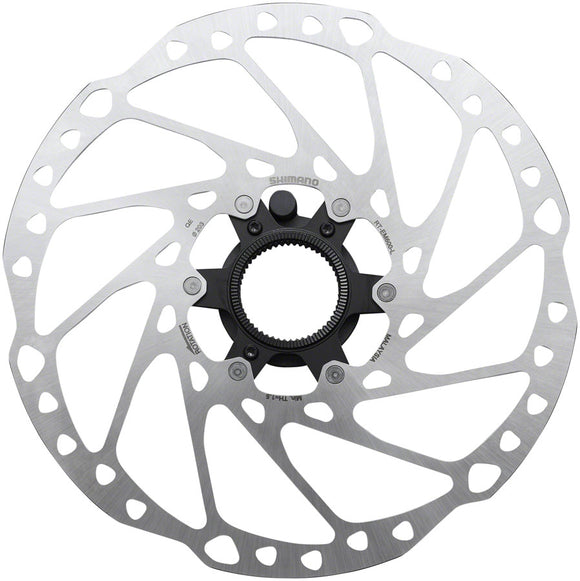 Shimano STEPS RT-EM600-M Disc Brake Rotor Integrated Speed Sensor Magnet - 203mm Center Lock For eBike Silver