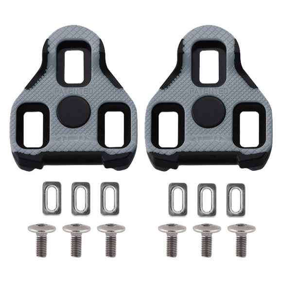Exustar Look Keo Compatible Road Cleats  Black/Grey Look Keo 0° Fixed