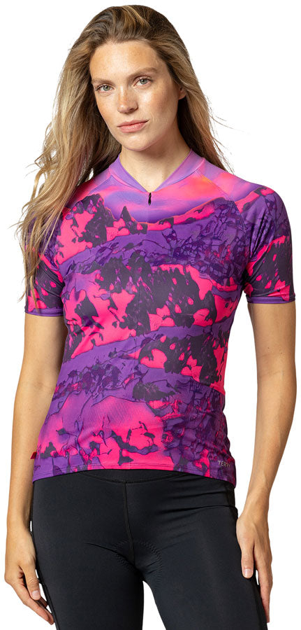 Terry Soleil Short Sleeve Jersey - Beartooth Fuchsia Large