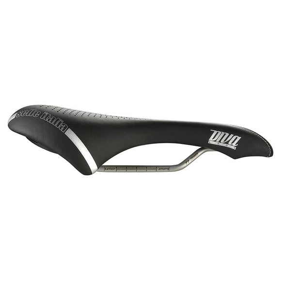Selle Italia Diva Gel Flow Saddle L  L3 Ti 316 Rail - Black
