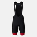 Men's Attack Bib Shorts - BLACK/RED DAHLIA / S