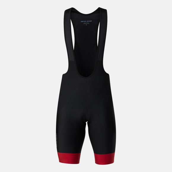 Men's Attack Bib Shorts - BLACK/RED DAHLIA / S