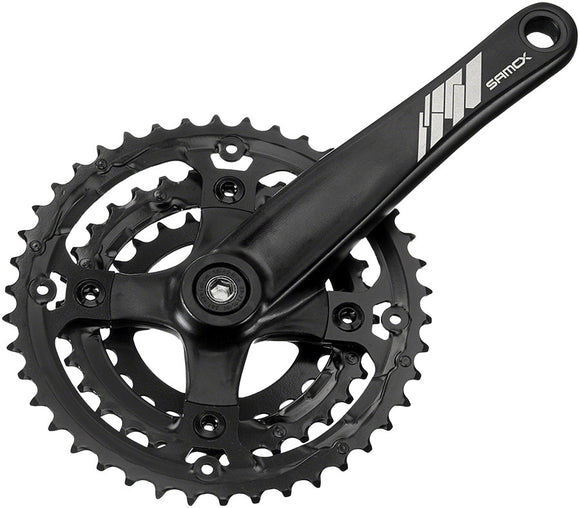 Samox AF26 Crankset - 170mm 9-Speed 44/32/22t 104/64 BCD JIS Square Taper Spindle Interface Spindle Bolts Sold Separate BLK