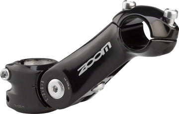 Zoom TDS-C297 Stem - 125mm 25.4 Clamp Adjustable 1 1/8" Aluminum Black