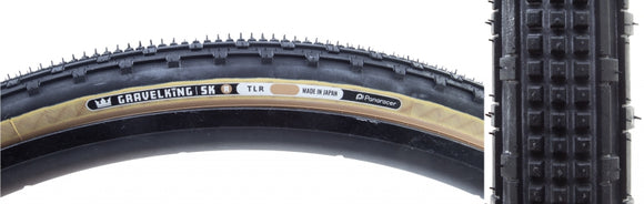 Panaracer GravelKing SK R Tire - 700 x 40 Tubeless Folding Black/Amber