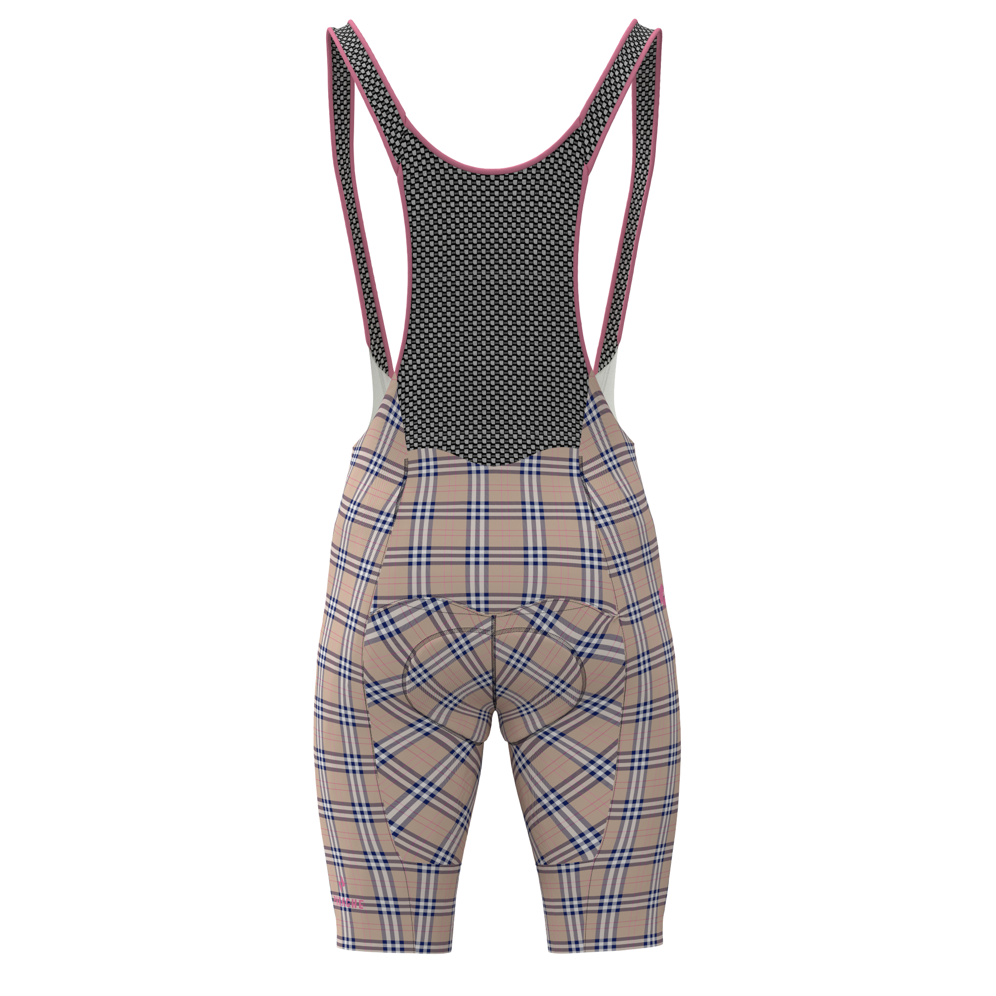 Panache Women's WT Bib Short - Tan Plaid