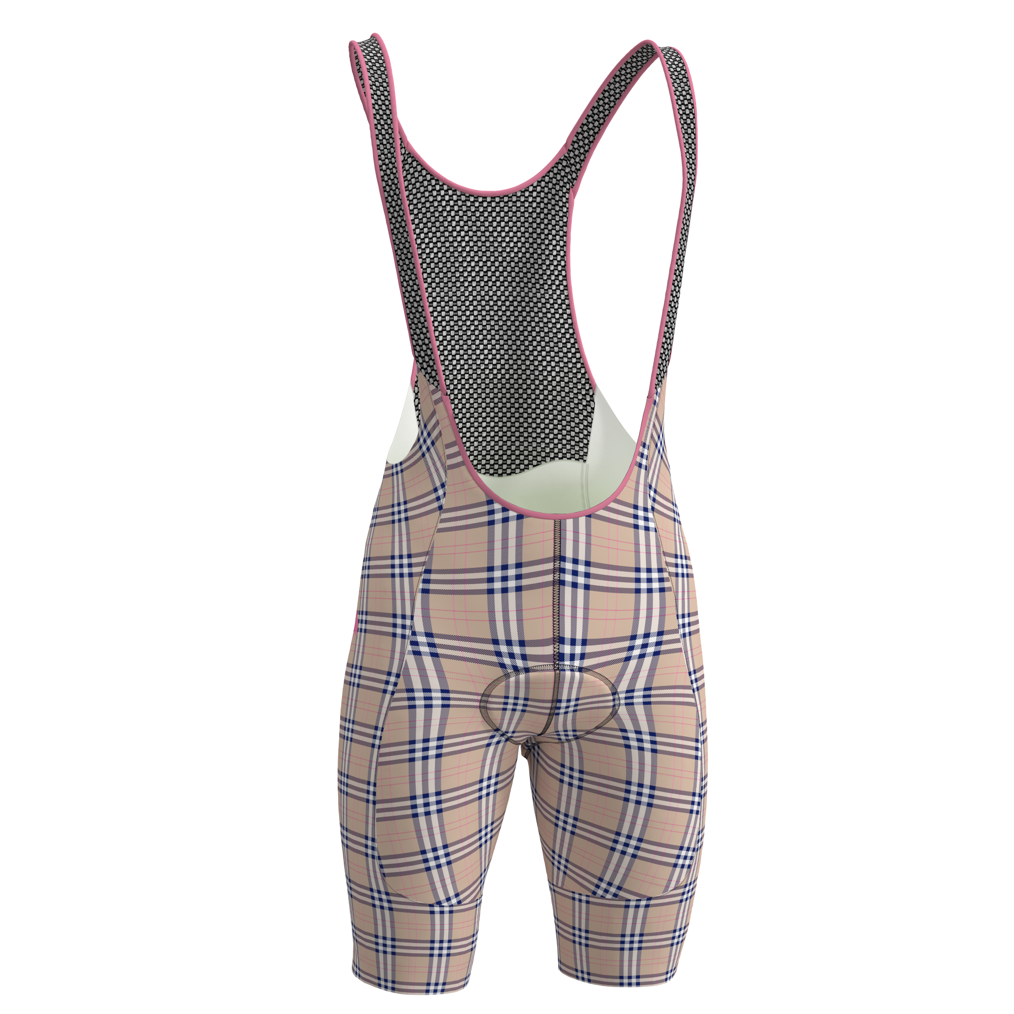 Panache Women's WT Bib Short - Tan Plaid