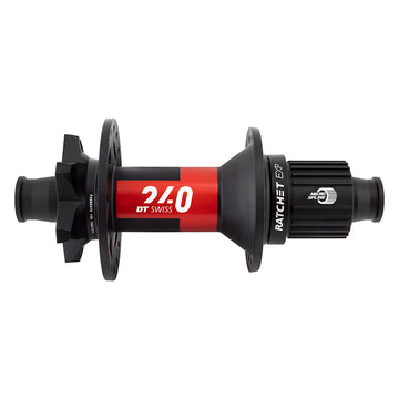 DT Swiss 240 EXP Rear Hub - 12 x 148mm 6-Bolt Micro Spline BLK/Red 32H 36pt