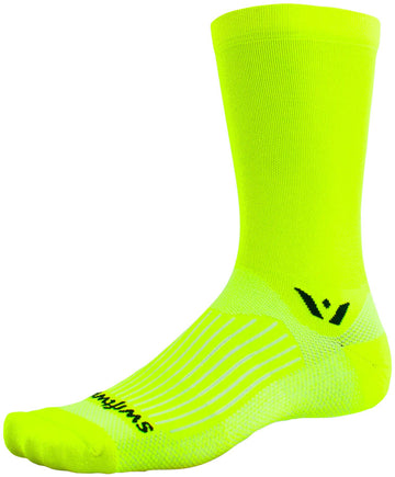 Swiftwick Aspire Crew Socks - 7" Hi-Viz Yellow Small