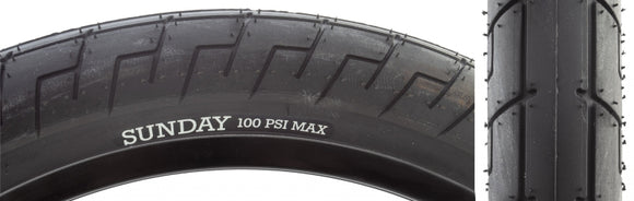 Sunday Street Sweeper Tire - 20 x 2.4 Clincher Wire Black/Black