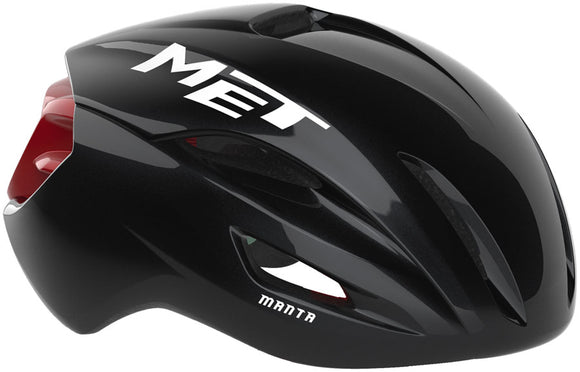 MET Manta Helmet - Black/Red Glossy Small