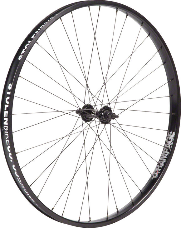 Stolen Rampage Front Wheel - 26" 3/8" x 100mm Rim Brake Black Clincher