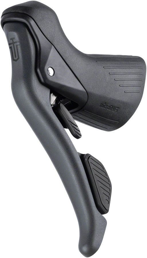 microSHIFT Sword Left Drop Bar Shifter/Brake Lever - Double Sword Compatible Gray