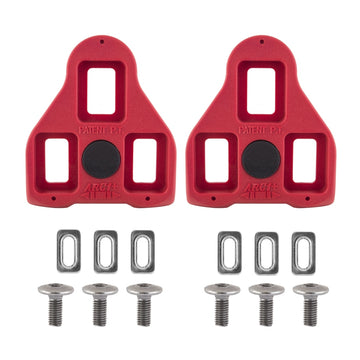 Exustar Look Delta Compatible Road Cleats  Red Look Delta 9° Float