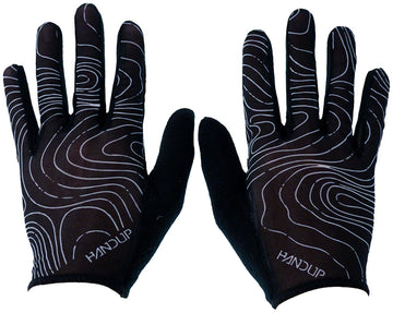 Handup Vented Gloves - Topo Map Black Medium