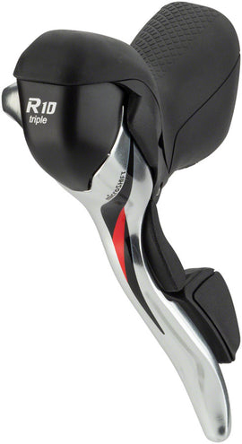 microSHIFT R10 Left Drop Bar Shift Lever Triple Shimano Compatible Silver