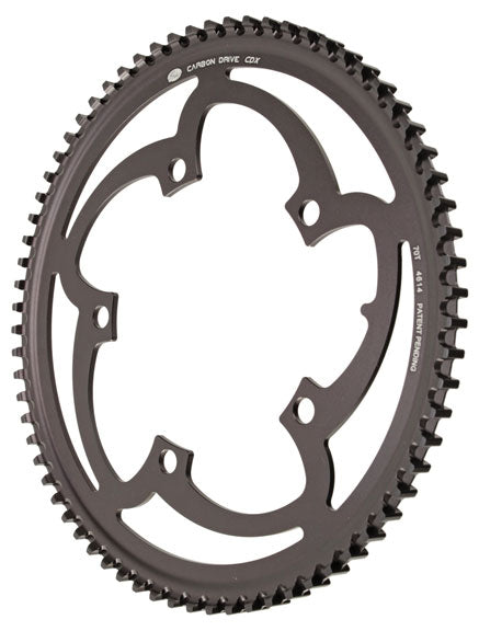 Gates Carbon Drive CDX CenterTrack Front Belt Drive Ring - 70t 5-Bolt 130mm BCD BLK