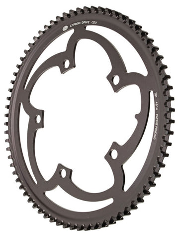 Gates Carbon Drive CDX CenterTrack Front Belt Drive Ring - 70t 5-Bolt 130mm BCD BLK