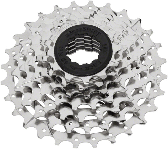 microSHIFT H07 Cassette - 7-Speed 12-28t Standard HG Silver Nickel-Plated