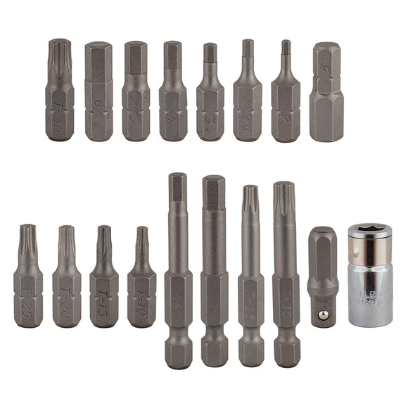 Pedros Hex Bit Set II Hex Wrenches 18 Pieces
