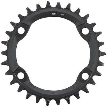 Shimano FC-MT610 Chainring - 30t 12-Speed Asymmetric 96 BCD Black