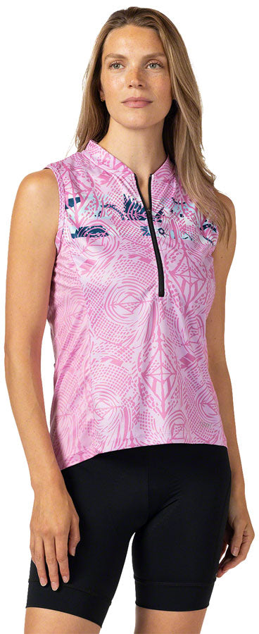 Terry Breakaway Mesh Sleeveless Jersey - Women's Pink Medium