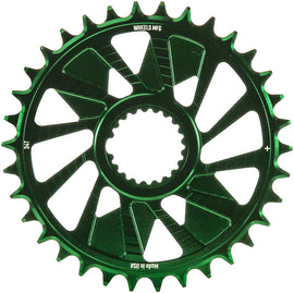 Wheels Manufacturing Direct Mount Chainring - 34t Shimano Direct Mount 1.5mm Outboard Offset HG+ Chain Compatible Green