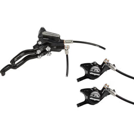 Hope Tech 3 X2 Duo Disc Brake Lever - Left Hand Front Rear Hydraulic Post Mount BLK