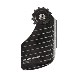 CeramicSpeed OSPW Pulley Wheel Aero Alpha System Shimano 9250/8150 - Coated Races Aluminum Pulley Carbon Cage BLK