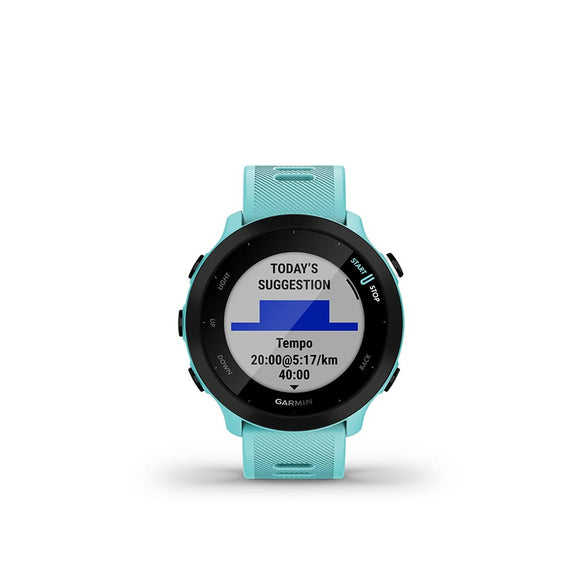 Garmin Forerunner 55 Watch Watch Color: Aqua Wristband: Aqua - Silicone