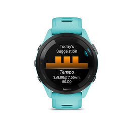 Garmin Forerunner 265 Music Watch Watch Color: Aqua Wristband: Aqua/Black - Silicone