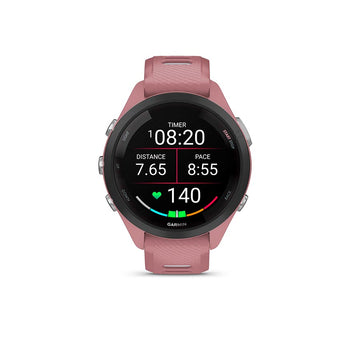 Garmin Forerunner 265S Music Watch Watch Color: Light Pink Wristband: Light Pink/Powder Grey - Silicone
