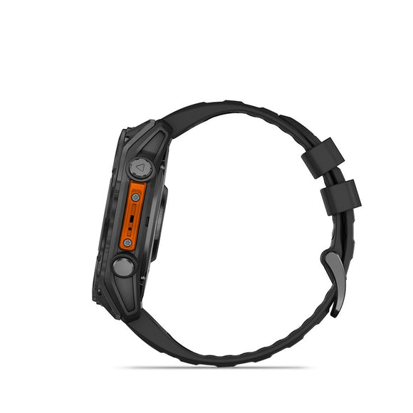 Garmin fenix 8 AMOLED 51mm Watch Watch Color: Slate Grey Wristband: Black - Silicone