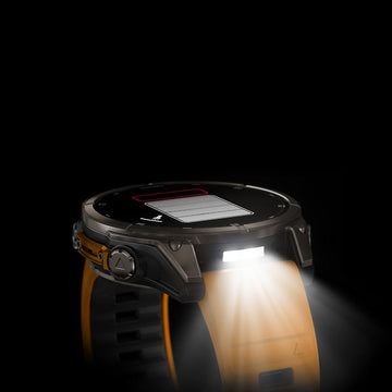 Garmin fenix 8 AMOLED Sapphire 47mm Watch Watch Color: Titanium Wristband: Orange/ Graphite - Silicone