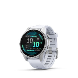 Garmin fenix 8 AMOLED 43mm Watch Watch Color: Silver Wristband: Whitestone - Silicone