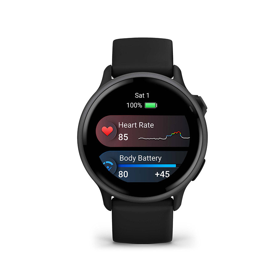 Garmin vivoactive 6 Watch Watch Color: Slate Wristband: Black - Silicone