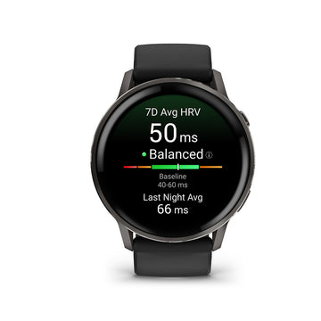 Garmin Venu 4 45mm Watch Watch Color: Slate Wristband: Black - Silicone