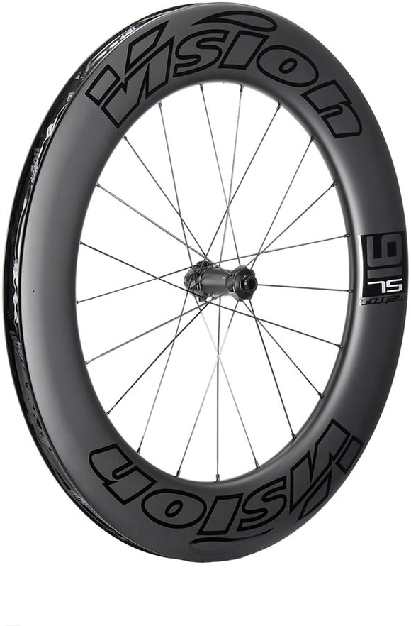 Vision Metron 91 TL Front Wheel Clincher 700c Lightweight Carbon Disc Brake Center Lock Rotor Mount – BLK