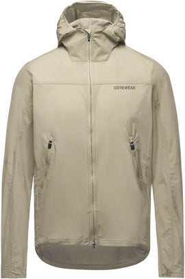 Gorewear Fernflow Hooded Windbreaker - Beige Men's Large