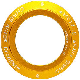 Chris King DropSet 5 Headset Bearing Cap GripLock Assembly - Matte Gold 50th Anniversary