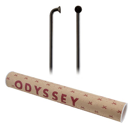 Odyssey HGS Spokes - Stainless Straight 14g 182mm BLK Box of 40 Includes Nipples