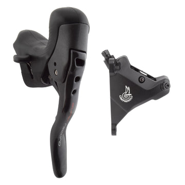 Campagnolo Super Record Ergopower Hydraulic Brake/Shift Lever Disc Caliper - Left/Front 12-Speed 160mm Flat Mount Caliper BLK