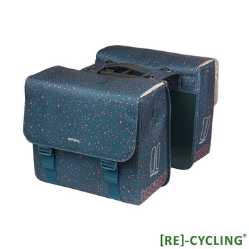 Basil Flair Double Pannier 35L Blue Pair